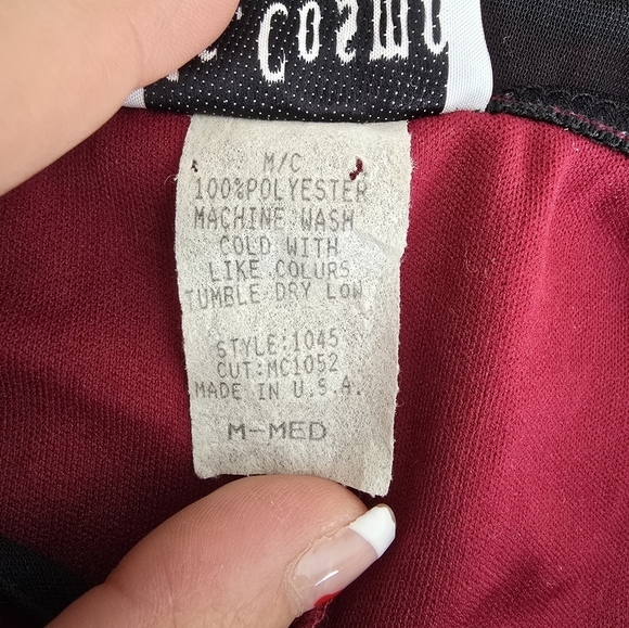 Vintage Ms. Cosmo 90s Y2K Red and Black Floral Dress Women's Sz M. - Picture 5 of 8